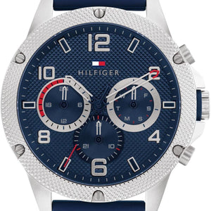  Shop Authentic Tommy Hilfiger Blaze Chronograph Blue Dial Blue Rubber Strap Watch For Men - 1792027 - Luxxuri
