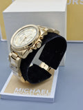  Shop Authentic Michael Kors Brecken Chronograph Gold Dial Gold Steel Strap Watch For Women - MK6366 - Luxxuri
