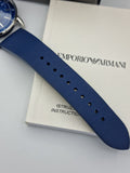  Shop Authentic Emporio Armani Aviator Quartz Blue Dial Blue Leather Strap Watch For Men - AR11335 - Luxxuri