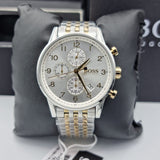  Shop Authentic Hugo Boss Navigator White Dial Two Tone Steel Strap Watch for Men - 1513499 - Luxxuri