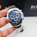  Shop Authentic Hugo Boss Ikon Blue Dial Silver Steel Strap Watch for Men - 1512963 - Luxxuri