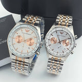  Shop Authentic Emporio Armani Sportivo Chronograph Silver Dial Two Tone Steel Strap Watch For Men - AR5999 - Luxxuri