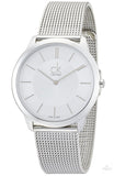  Shop Authentic Calvin Klein Minimal Silver Dial Silver Mesh Bracelet Watch for Men - K3M21126 - Luxxuri