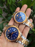  Shop Authentic Versace Hellenyium GMT Blue Dial Two Tone Steel Strap Watch for Men - V11060017 - Luxxuri