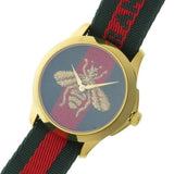  Shop Authentic Gucci Le Marche des Merveilles Green & Red Dial Green & Red NATO Strap Unisex Watch - YA126487 - Luxxuri