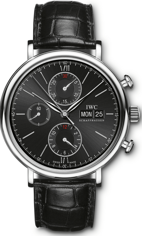  Shop Authentic IWC Portofino Chronograph Black Dial Black Leather Strap Watch for Men - IW391008 - Luxxuri