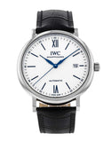  Shop Authentic IWC Portofino Automatic '150 Years' Edition Automatic White Dial Black Leather Strap Watch for Men - IW356519 - Luxxuri
