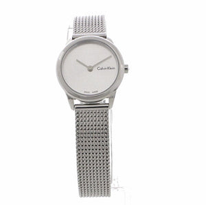  Shop Authentic Calvin Klein Minimal White Dial Silver Mesh Bracelet Watch for Women - K3M231Y6 - Luxxuri