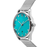  Shop Authentic Gucci G-Timeless Turquoise Mother of Pearl Dial Silver Mesh Bracelet Watch For Women - YA126582 - Luxxuri