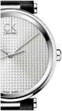  Shop Authentic Calvin Klein Sight Silver Dial Black Leather Strap Watch for Men - K1S21120 - Luxxuri