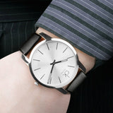  Shop Authentic Calvin Klein City White Dial Black Leather Strap Watch For Men - K2G211C6 - Luxxuri