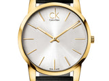  Shop Authentic Calvin Klein City Silver Dial Black Leather Strap Watch for Men - K2G21520 - Luxxuri