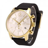 Shop Authentic Calvin Klein City Chronograph Silver Dial Black Leather Strap Watch for Men - K2G275C6 - Luxxuri
