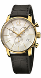  Shop Authentic Calvin Klein City Chronograph Silver Dial Black Leather Strap Watch for Men - K2G275C6 - Luxxuri