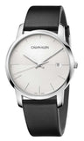  Shop Authentic Calvin Klein City White Dial Black Leather Strap Watch for Men - K2G2G1CD - Luxxuri