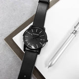  Shop Authentic Calvin Klein City Quartz Black Dial Black Leather Strap Watch for Men - K2G2G4CX - Luxxuri