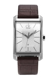  Shop Authentic Calvin Klein Window Silver Dial Brown Leather Strap Watch for Women - K2M23126 - Luxxuri