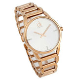  Shop Authentic Calvin Klein Stately White Dial Gold Steel Strap Watch for Women - K3G2362W - Luxxuri