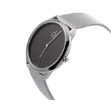  Shop Authentic Calvin Klein Minimalist Black Dial Silver Mesh Bracelet Watch for Men - K3M2112X - Luxxuri