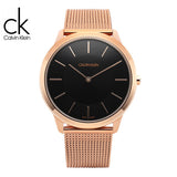  Shop Authentic Calvin Klein Minimal Black Dial Rose Gold Mesh Bracelet Watch for Men - K3M2162Y - Luxxuri