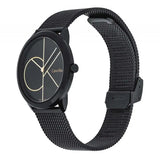  Shop Authentic Calvin Klein Minimal Black Dial Black Mesh Bracelet Watch for Women - K3M524B1 - Luxxuri