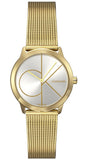  Shop Authentic Calvin Klein Minimal Silver Dial Gold Mesh Bracelet Watch for Women - K3M22526 - Luxxuri