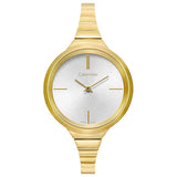  Shop Authentic Calvin Klein Lively White Dial Gold Steel Strap Watch for Women - K4U23526 - Luxxuri