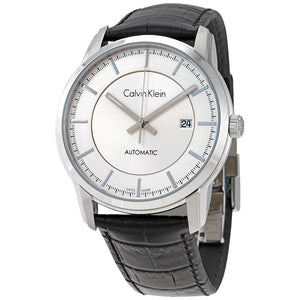  Shop Authentic Calvin Klein Infinity Silver Dial Brown Leather Strap Watch for Men - K5S341G6 - Luxxuri