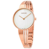  Shop Authentic Calvin Klein Drift White Dial Rose Gold Steel Strap Watch for Women - K6S2N616 - Luxxuri