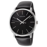  Shop Authentic Calvin Klein Posh Black Dial Black Leather Strap Watch for Men - K8Q311C1 - Luxxuri