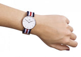  Shop Authentic Daniel Wellington Classic Canterbury White Dial Two Tone NATO Strap Watch For Women - DW00100030 - Luxxuri