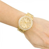  Shop Authentic Guess Bedazzle Diamonds Gold Dial Gold Steel Strap Watch For Women - W1097L2 - Luxxuri