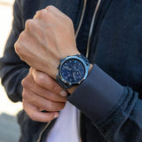  Shop Authentic Tommy Hilfiger Asher Chronograph Blue Dial Blue Steel Strap Watch For Men - 1791853 - Luxxuri