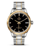  Shop Authentic Tudor Style Automatic Diamonds Black Dial Two Tone Steel Strap Watch for Men - M12713-00011 - Luxxuri