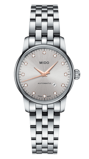  Shop Authentic Mido Baroncelli III Automatic Silver Dial Silver Steel Strap Watch For Women - M7600.4.21.1 - Luxxuri