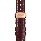 Shop Authentic Mido Baroncelli III Automatic White Dial Brown Leather Strap Watch For Women - M7600.3.26.8 - Luxxuri