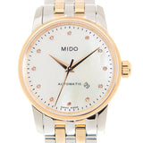  Shop Authentic Mido Baroncelli III Automatic Mother of Pearl White Dial Two Tone Steel Strap Watch For Women - M7600.9.69.1 - Luxxuri