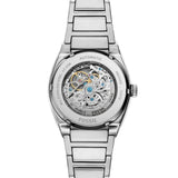  Shop Authentic Fossil Everett Automatic Skeleton Blue Dial Silver Steel Strap Watch for Men - ME3220 - Luxxuri