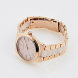  Shop Authentic Michael Kors Channing Quartz Mother of Pearl Pink Dial Two Tone Steel Strap Watch For Women - MK6652 - Luxxuri