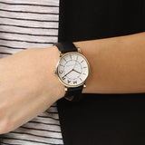  Shop Authentic Marc Jacobs Roxy White Dial Black Leather Strap Watch for Women - MJ1537 - Luxxuri