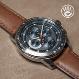  Shop Authentic Michael Kors Ryker Chronograph Analog Blue Dial Brown Leather Strap Watch For Men - MK8518 - Luxxuri