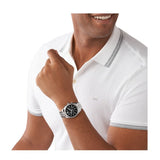  Shop Authentic Michael Kors Lexington Chronograph Black Dial Black Steel Strap Watch For Men - MK8602 - Luxxuri