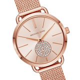  Shop Authentic Michael Kors Portia Rose Gold Dial Rose Gold Mesh Bracelet Watch for Women - MK3845 - Luxxuri