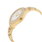  Shop Authentic Michael Kors Liliane Mother of Pearl White Dial Gold Steel Strap Watch For Women - MK4555 - Luxxuri