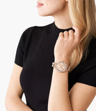  Shop Authentic Michael Kors Layton Multifunction Crystals Rose Gold Dial Rose Gold Steel Strap Watch for Women - MK4654 - Luxxuri