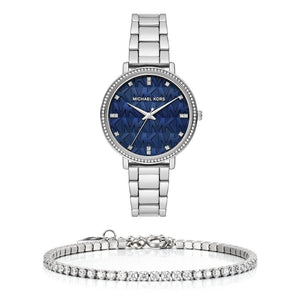  Shop Authentic Michael Kors Pyper Blue Dial Silver Steel Strap Watch For Women - MK4671 - Luxxuri