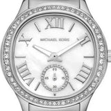  Shop Authentic Michael Kors Sage Three-Hand White Dial Silver Steel Strap Watch for Women - MK4807 - Luxxuri