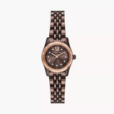  Shop Authentic Michael Kors Lexington Three-Hand Brown Dial Brown Steel Strap Watch for Women - MK4844 - Luxxuri