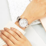  Shop Authentic Michael Kors Parker White Dial with Diamonds Rose Gold Steel Strap Watch for Women - MK5491 - Luxxuri