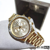  Shop Authentic Michael Kors Brinkley Diamonds Gold Dial Gold Steel Strap Watch for Women - MK6187 - Luxxuri
